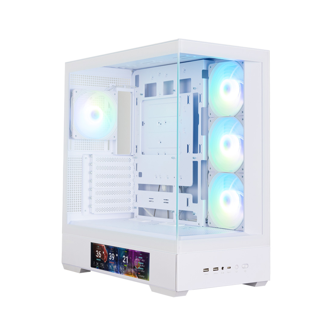 Корпус Zalman P40 DS White, ATX, белый
